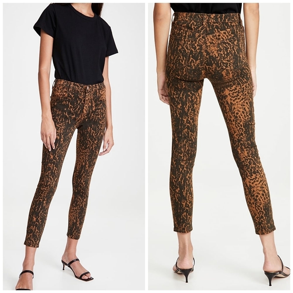J Brand Alana Hi Rise cheetah print jeans 26